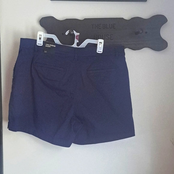 Lane Bryant Girlfriend Ruffled Pocket Shorts #New Navy Blue Sz 18 Inseam 5" - Picture 3 of 5